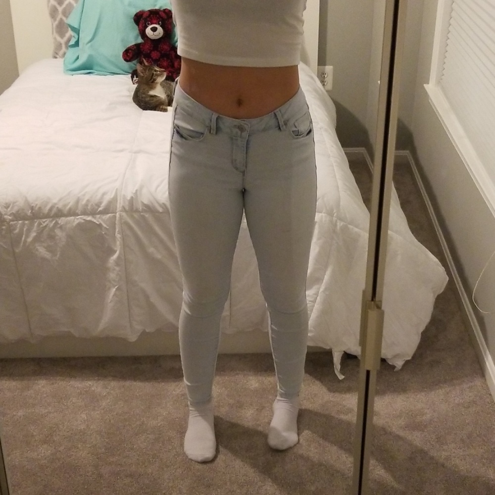 Blue spice light wash skinny Jean's